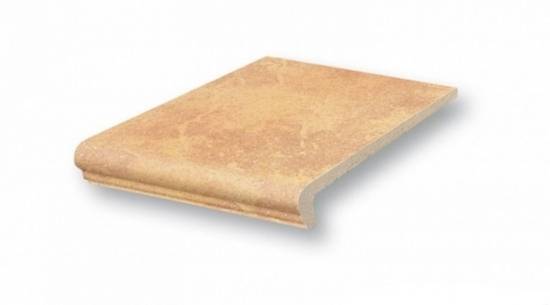 Клинкерная ступень фронтальная Roccia 834 giallo Stroeher 294x340x35/12 мм